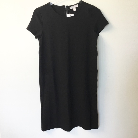 NWT Chelsea28 Short Sleeve Crepe Shift Dress - Black - XS - Picture 2 of 7